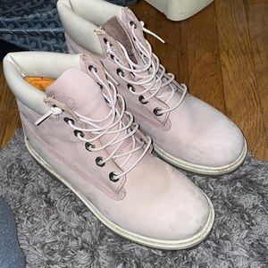Light pink timberland boots